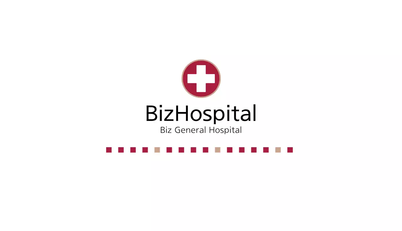Red Minimal Hospital Business Card