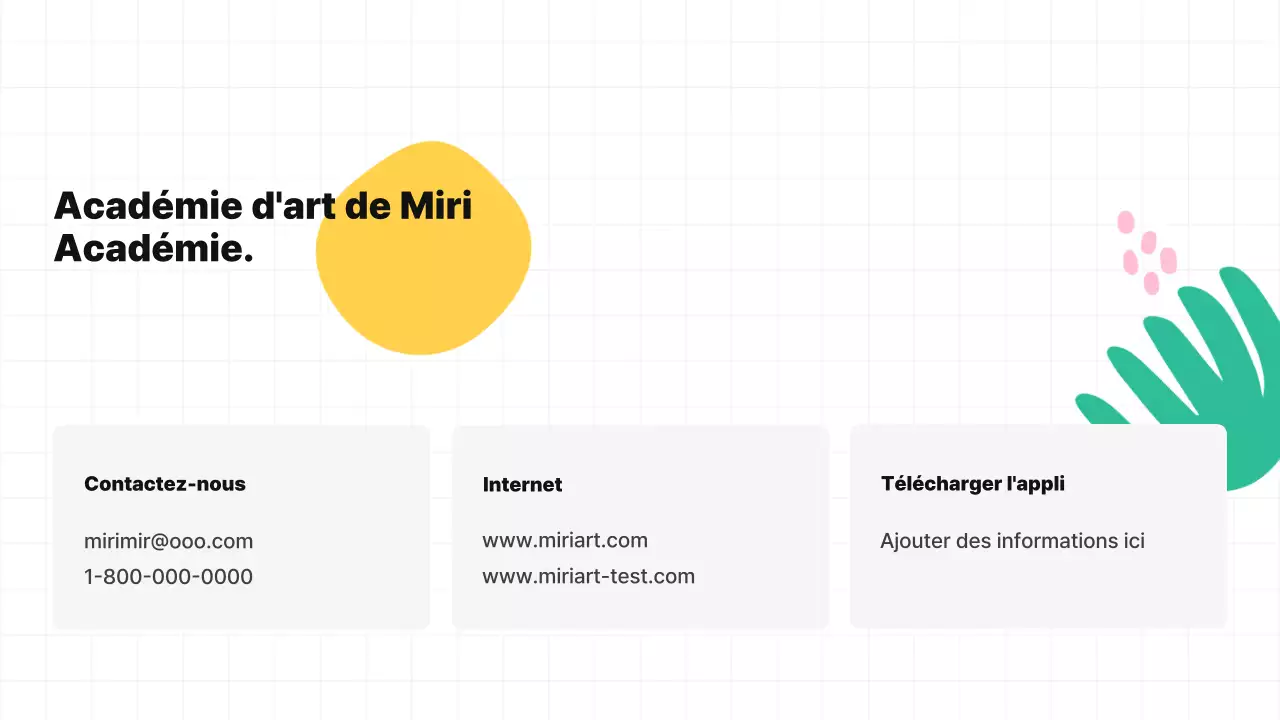 Une jolie illustration abstraite aux couleurs vives pour présenter le plan d'entreprise et le programme d'études de votre école.