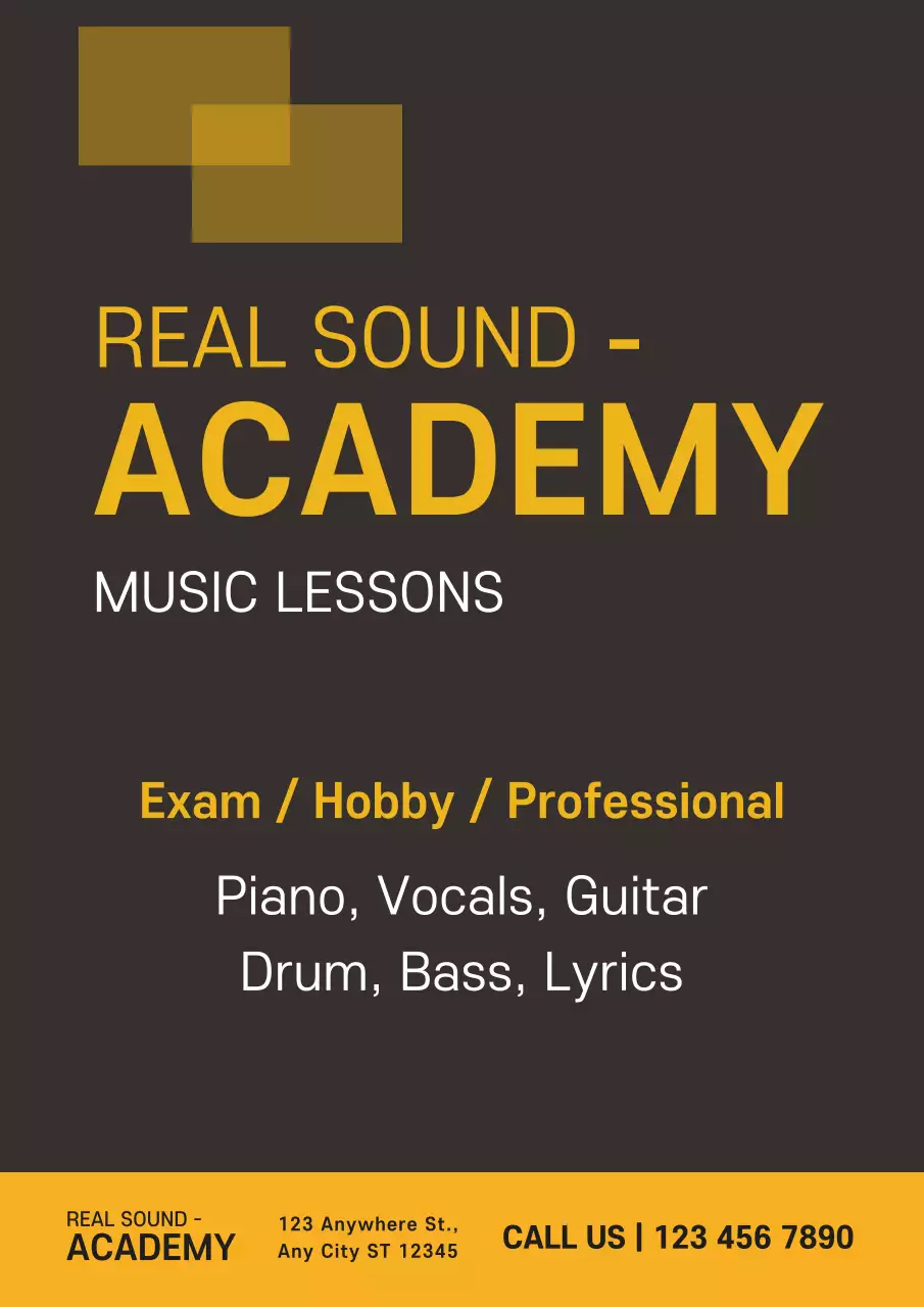 Yellow Modern Music Promotion Poster