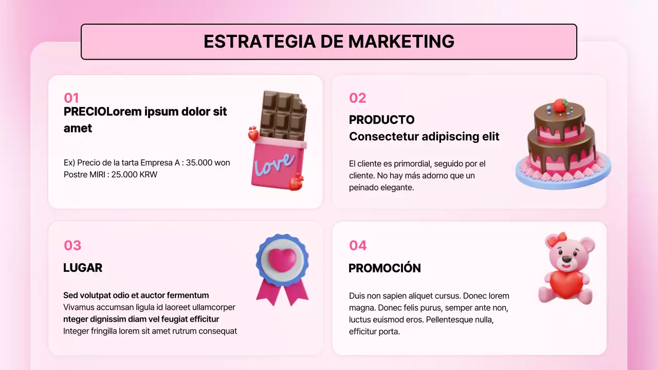 Rosa ilustración 3D lindo plan de San Valentín