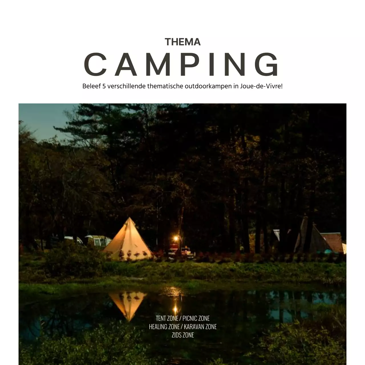 Een sentimentele camping met beige accenten
