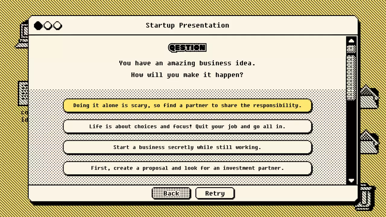 Yellow Retro Startup Guide Presentation