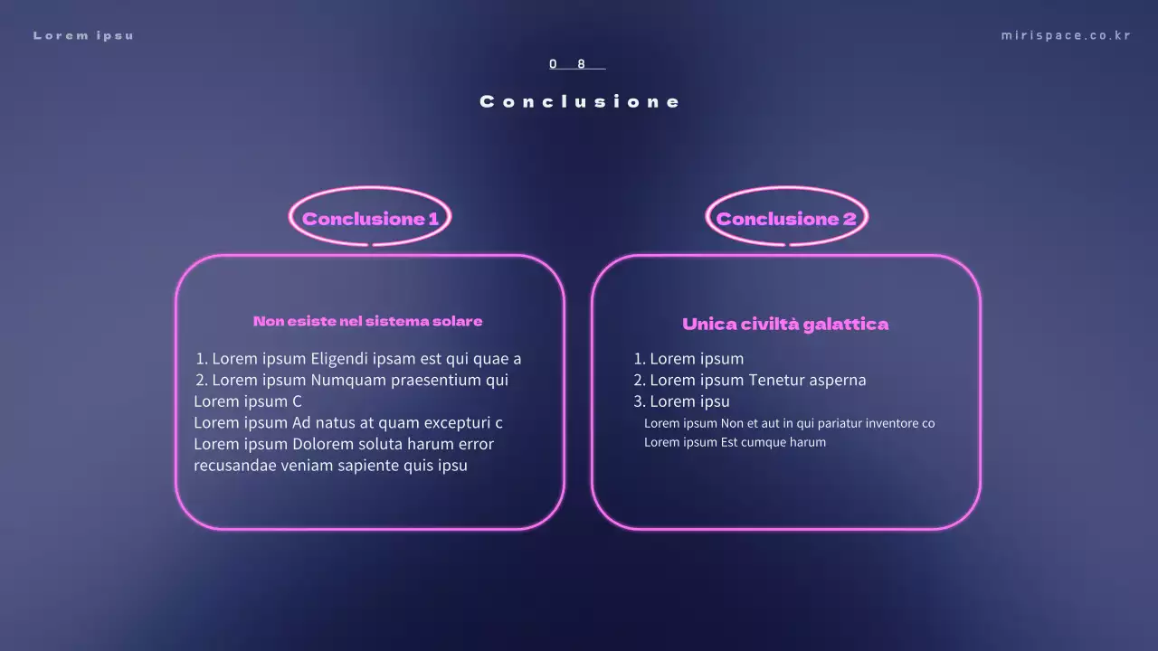 Materiale didattico con foto di alieni su sfondo blu