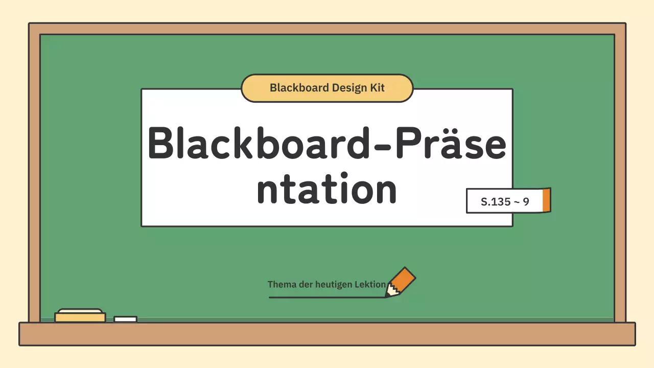 Buntes pädagogisches Kreidetafel-Präsentationskit