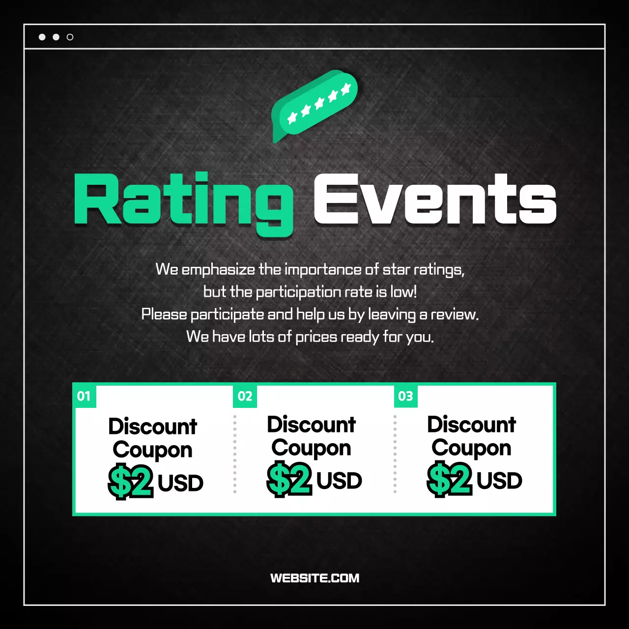 Black Modern Ratings Promotion Instagram Carousel