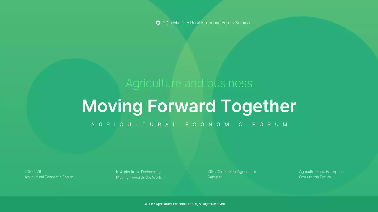 Green Modern Agriculture Event Presentation