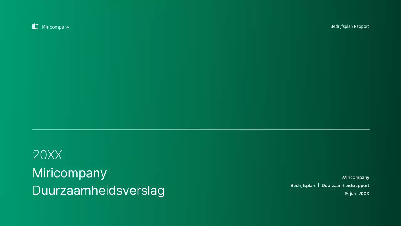 Eenvoudige zakelijke infografische presentatie met blauwe en groene kleurverlopen