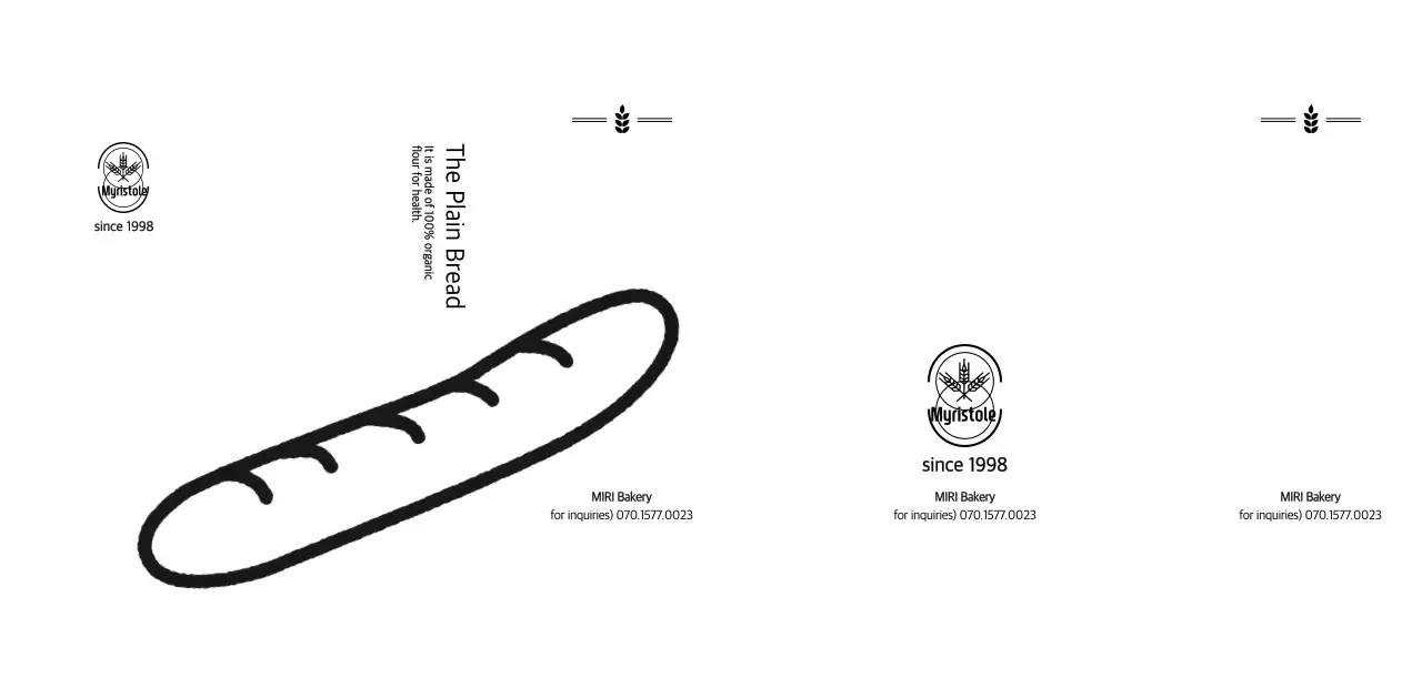 Promote and inform your cafe with a simple and cute baguette illustration.