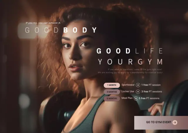 Brown Modern Gym Promotion Poster