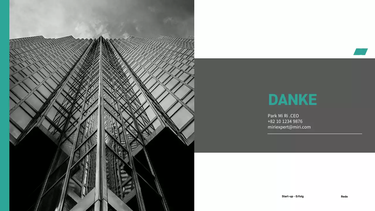 Einfacher, mintfarbener Vorschlag für ein Marketingunternehmen