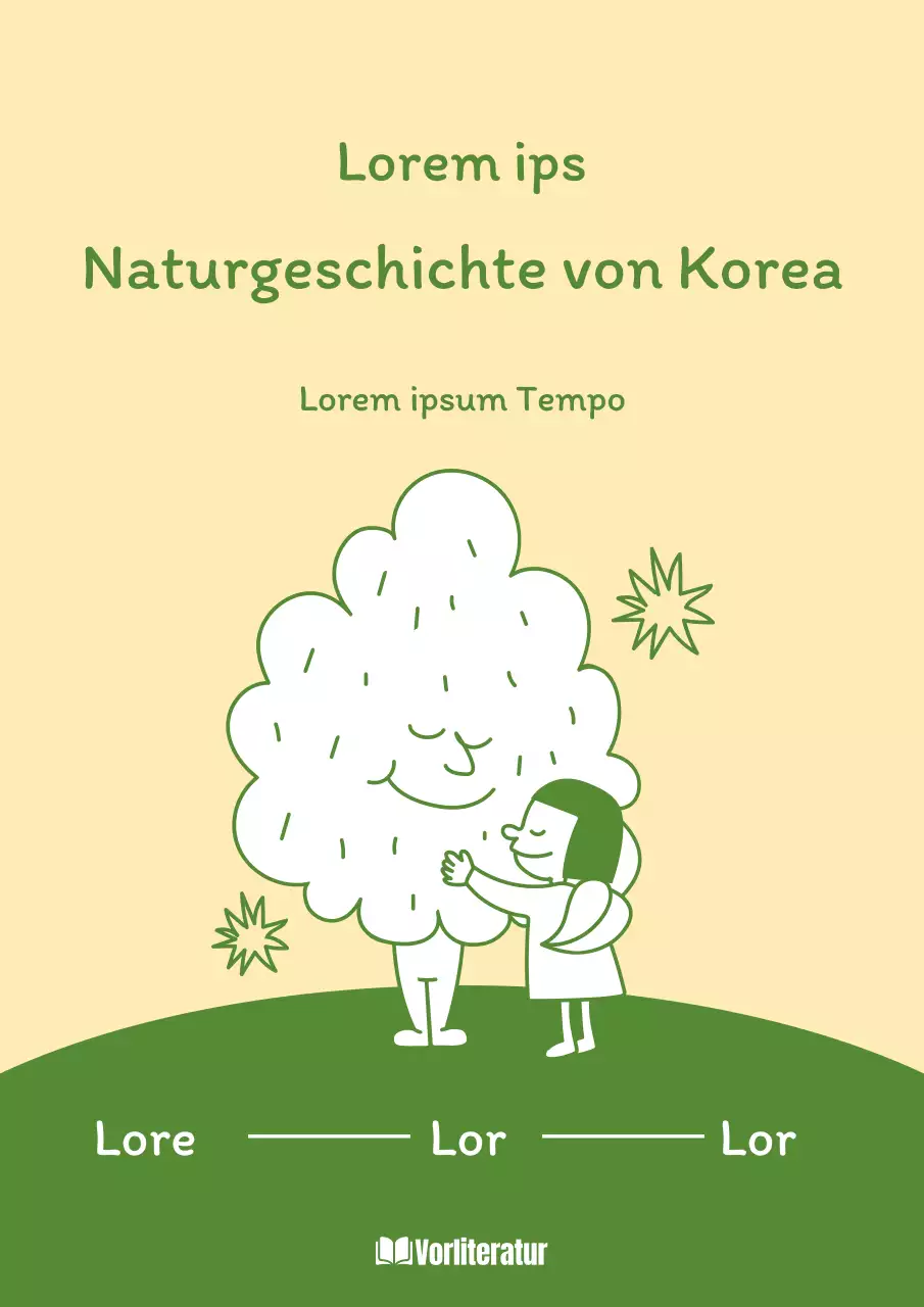 Naturkundliche Informationen in einem hübschen gelb-grünen Konzept