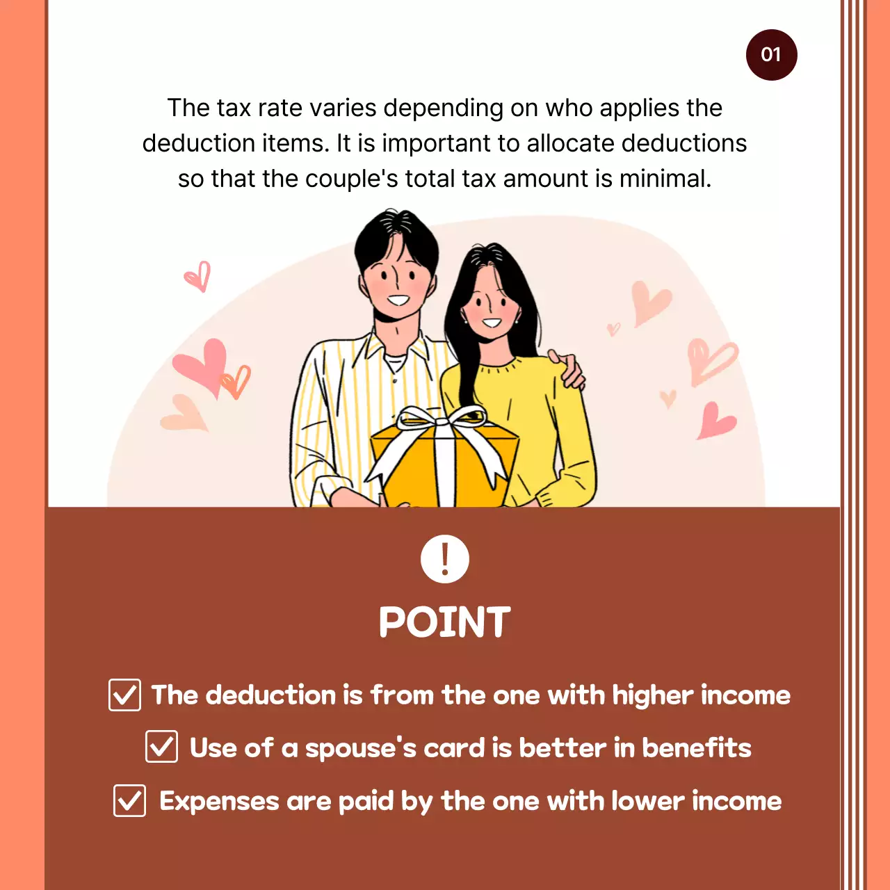 Orange Simple Tax Guide Instagram Carousel