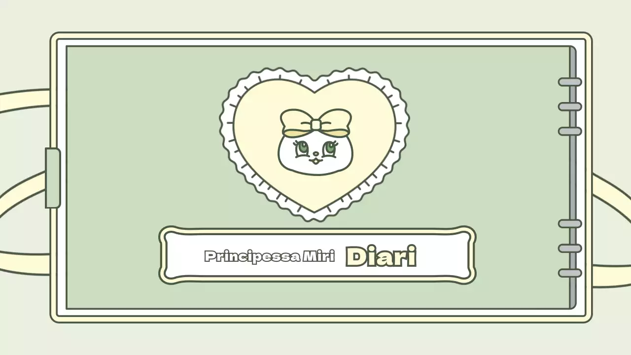 Simpatico kit di presentazione del concetto di agenda in azzurro e verde