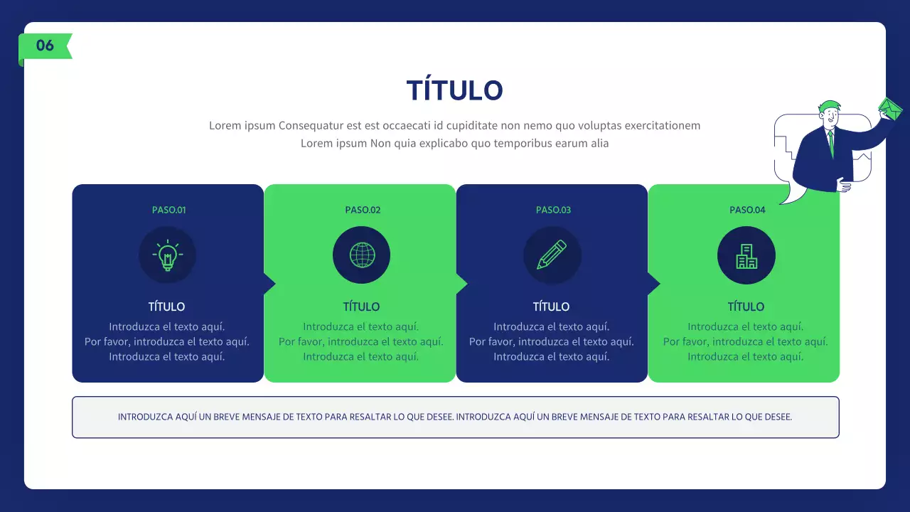 Informe de ilustración empresarial limpio en azul marino