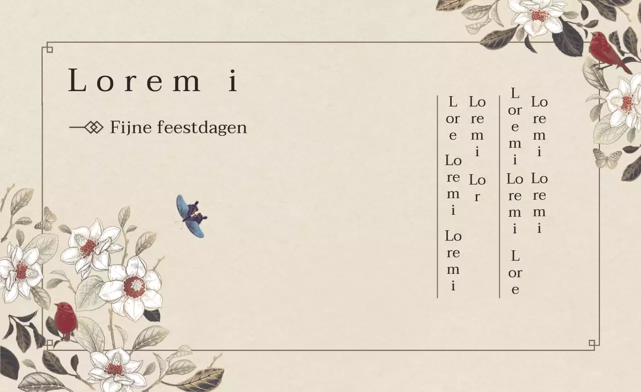 Een eenvoudige Obon bedankgroet met een oosters concept in beige