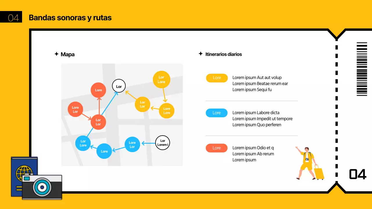 Tema de viaje verde y azul