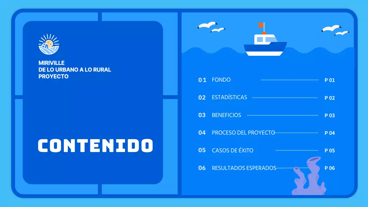 Azul claro lindo juguete estilo aldea agrícola propuesta de negocio