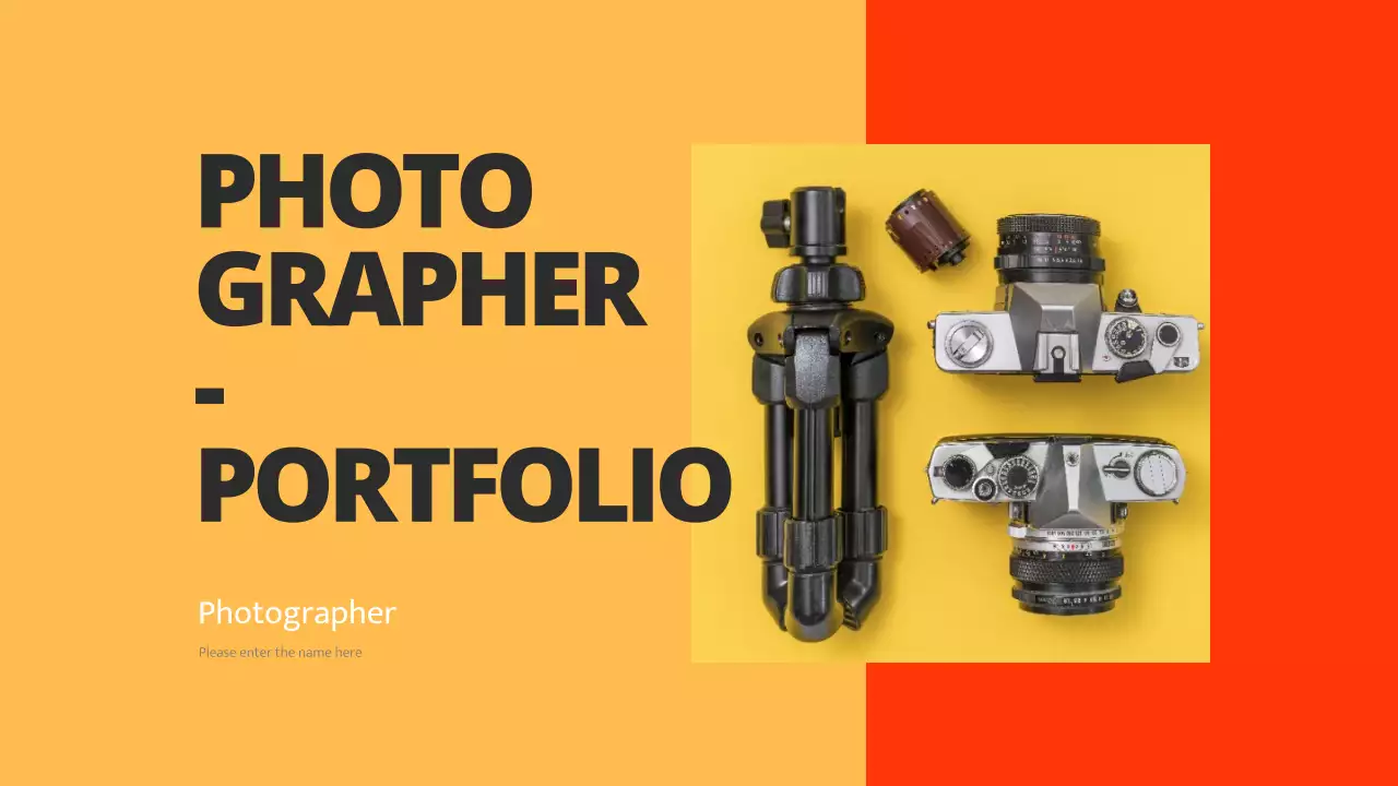 Orange Modern Photography Portfolio Presentation