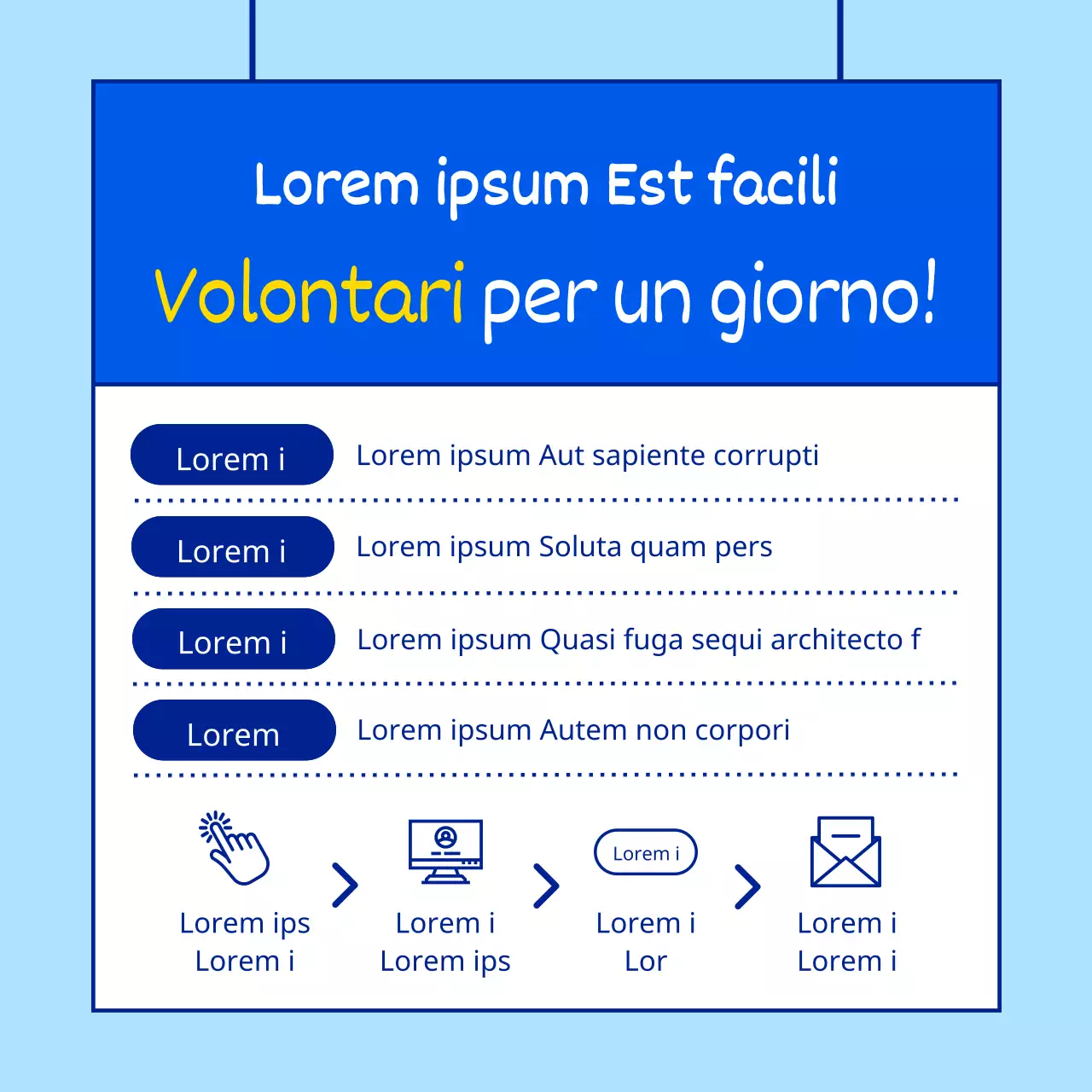 Programma di ricovero per le ondate di caldo estivo con illustrazioni di personaggi semplici e carini in azzurro e blu.