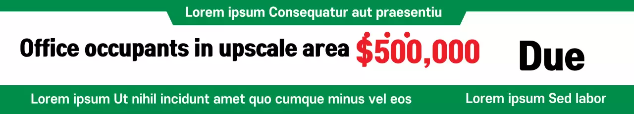 Banner de Aviso de Finanças Modernas Verdes