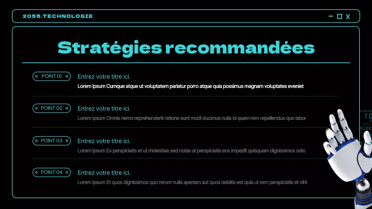 Des accents néon noirs et bleus pour anticiper les futures tendances technologiques