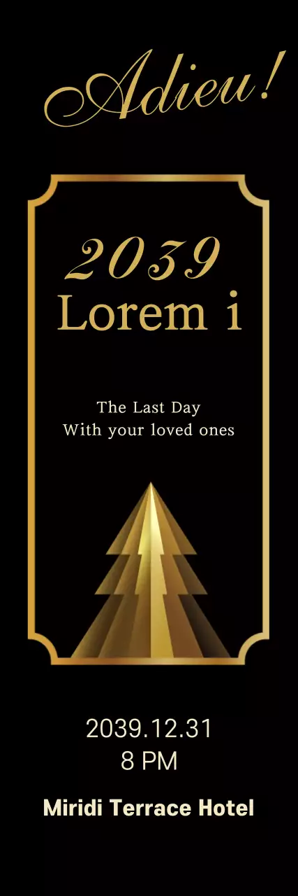 Banner de convite para evento elegante preto