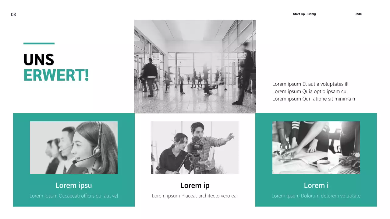 Einfacher, mintfarbener Vorschlag für ein Marketingunternehmen