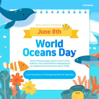 Blue Minimal Ocean Announcement Social Media Post