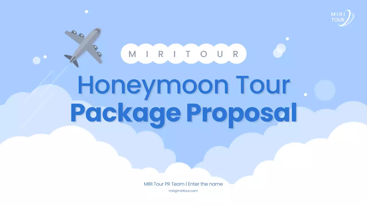 Blue Modern Honeymoon Proposal Presentation