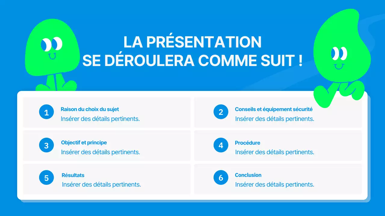 Rapport d'expérience scientifique d'un mignon personnage en bleu et vert lime
