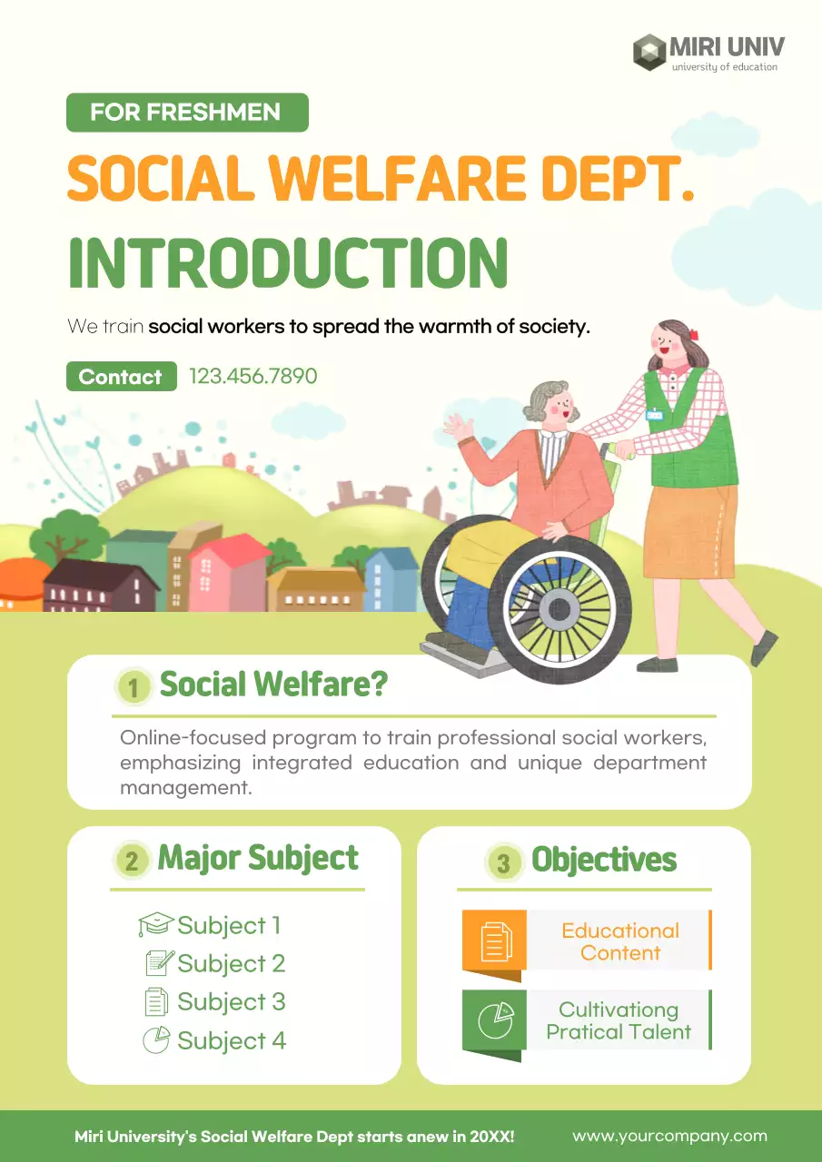 Orange Modern Education Promotion Poster