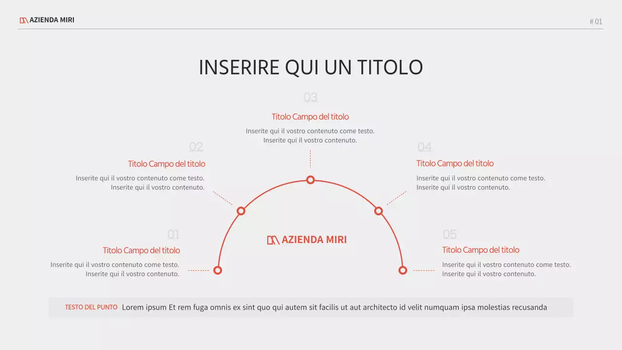 Un progetto commerciale moderno in rosso e nero