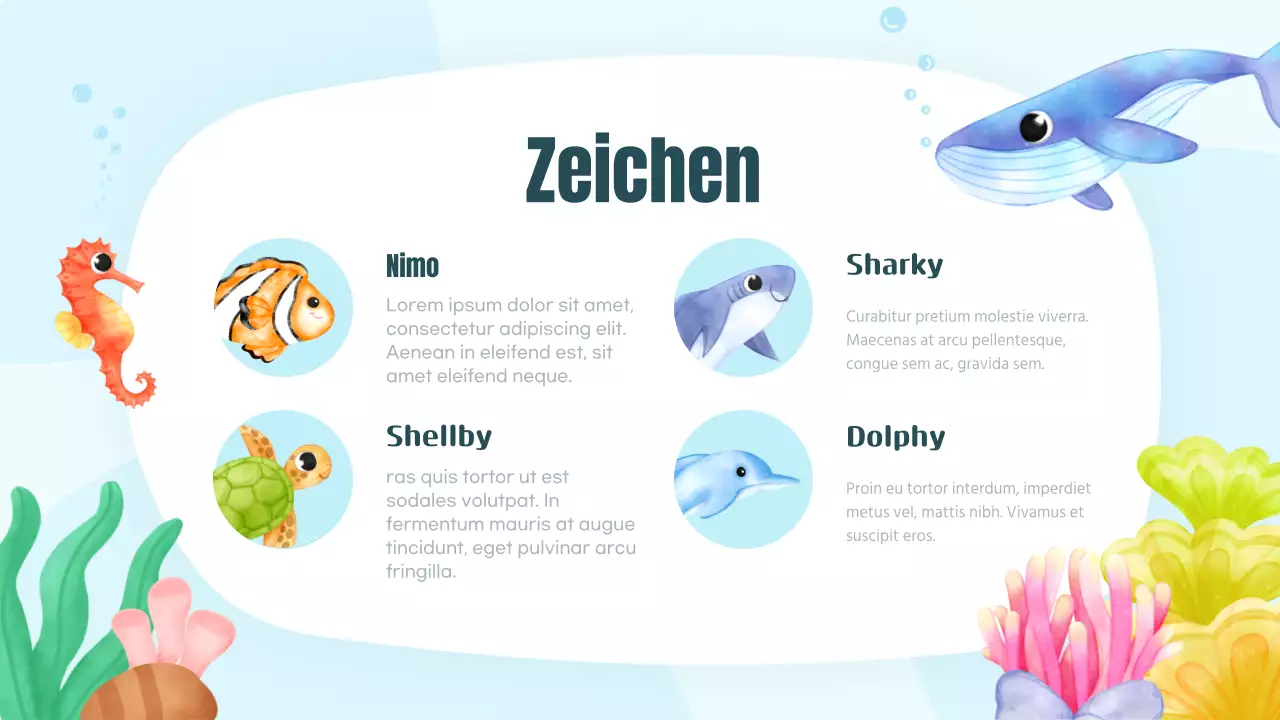 Eine farbenfrohe und niedlich illustrierte Meeresgeschichte für die Lesestunde