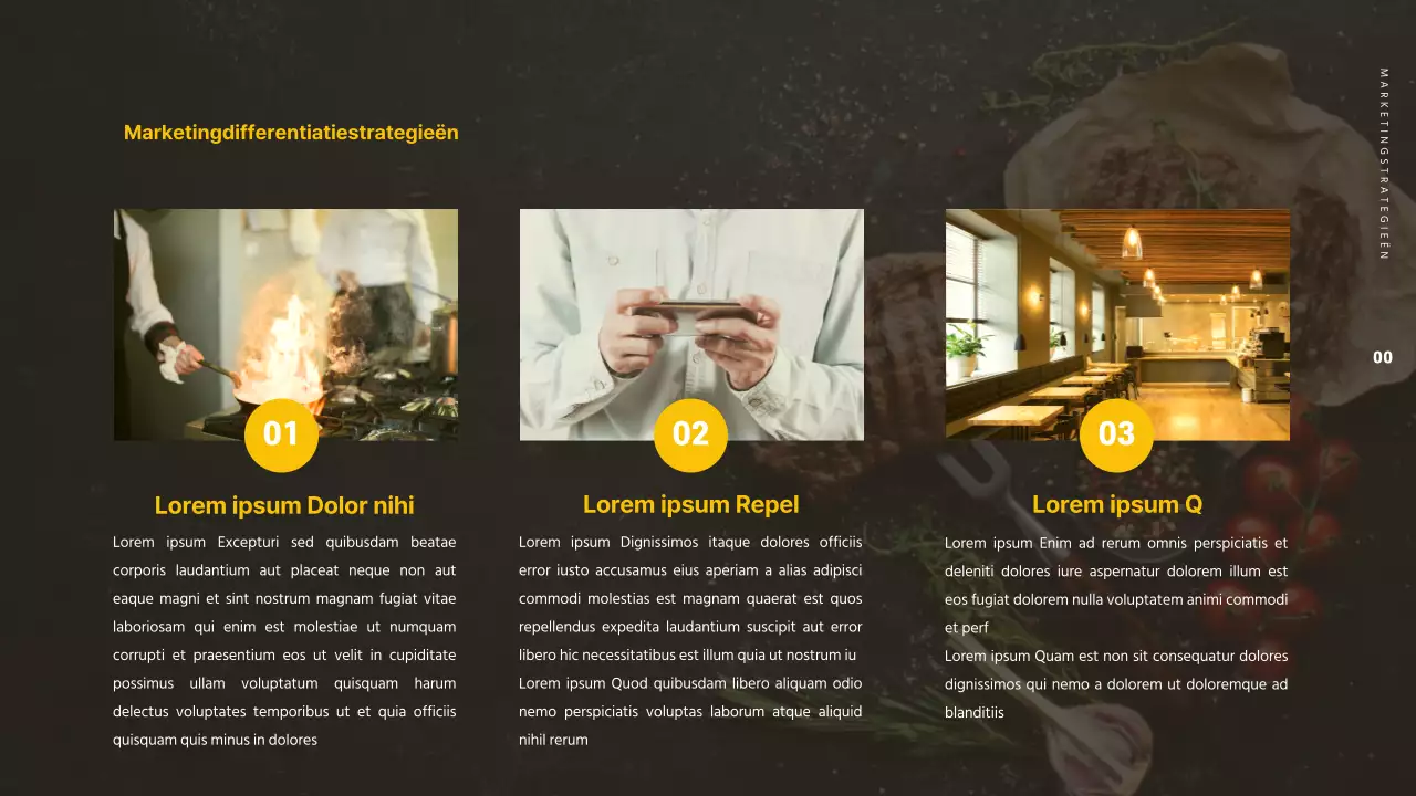 Een voorstel presenteren om een geel en bruin nieuw product te promoten