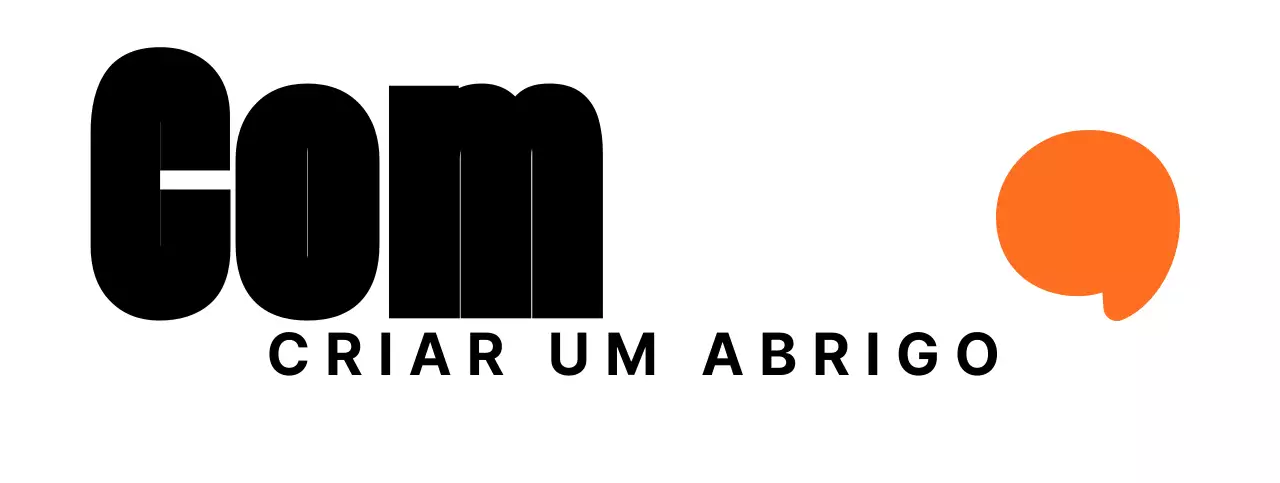 Design de logótipo de empresa de design espacial com cores laranja e preto