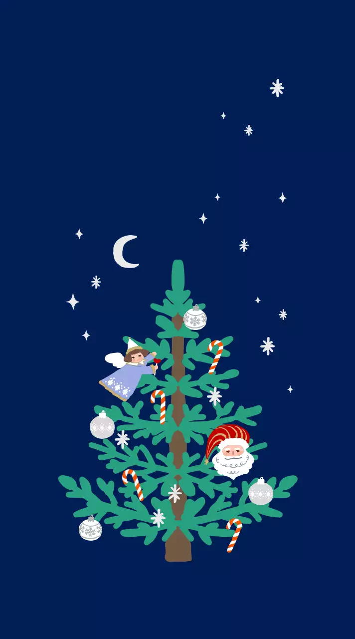 Green color cute illustration style Christmas ornaments for holiday personalized gifts