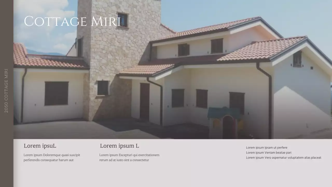 Vi presentiamo la Pensione Miridi nelle tranquille tonalità del grigio-beige.