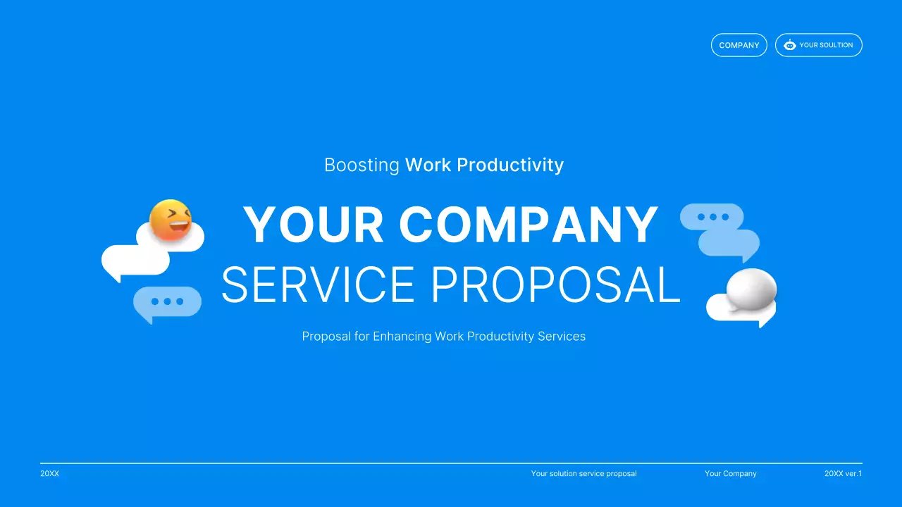 Apresentação da proposta de serviço Blue Modern