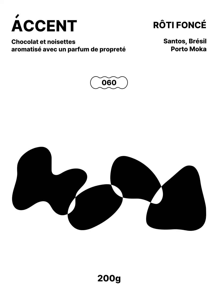 Design simple avec des formes noires en guise d'accents