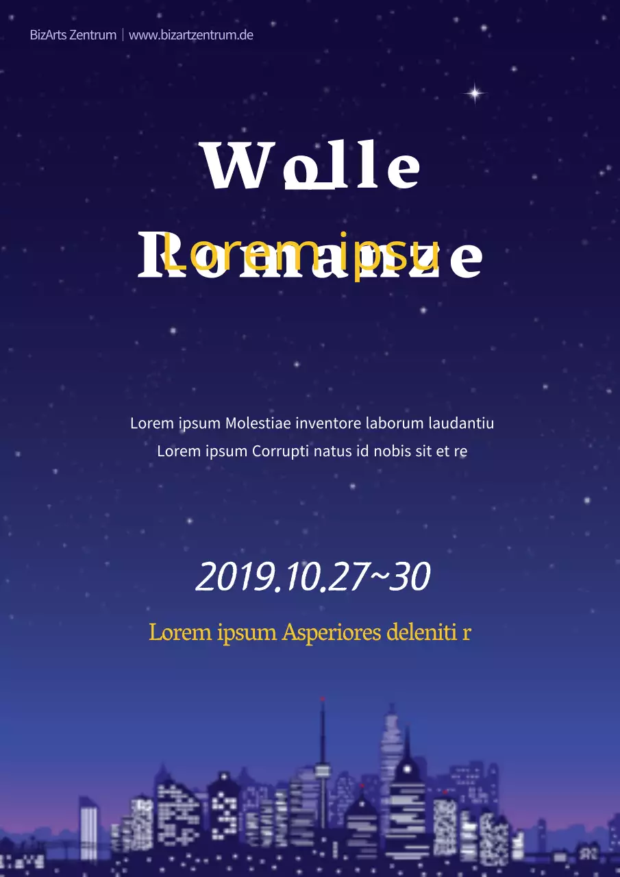 Förderung eines emotionalen Konzepts mit einer blauen Nachtszene in der Stadt