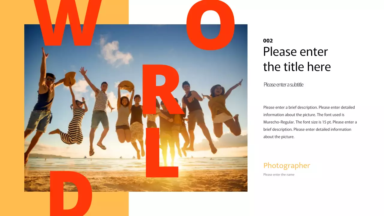 Orange Modern Photography Portfolio Presentation