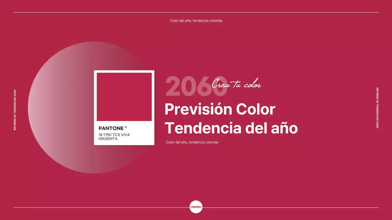 Tema del informe de tendencias de marketing con chip de color rosa
