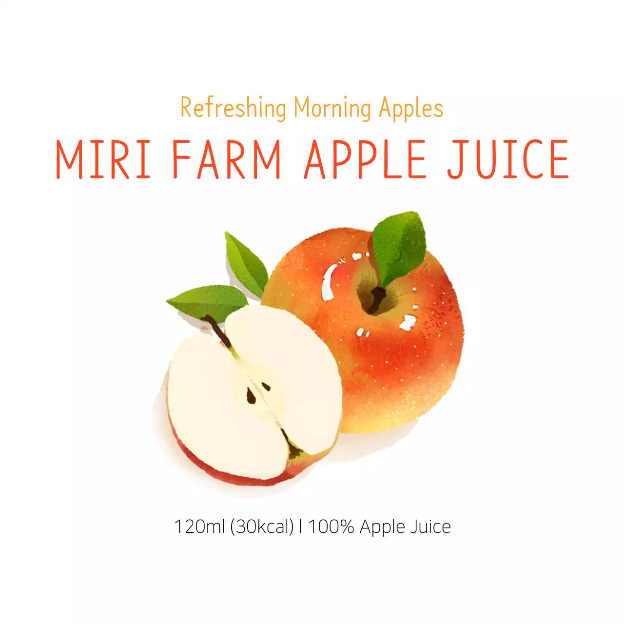 Orange Simple Apple Promotion Instagram Post