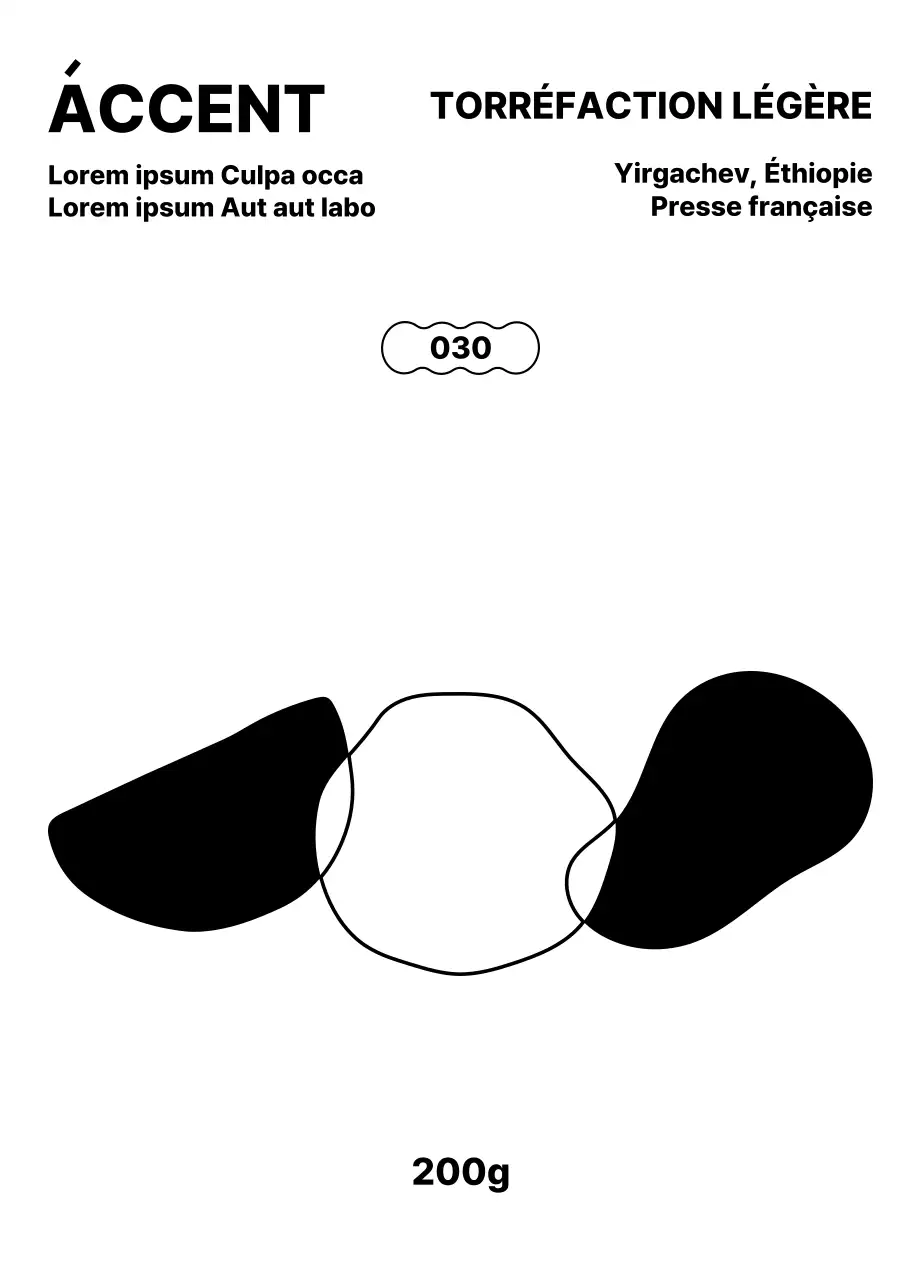 Design simple avec des formes noires en guise d'accents