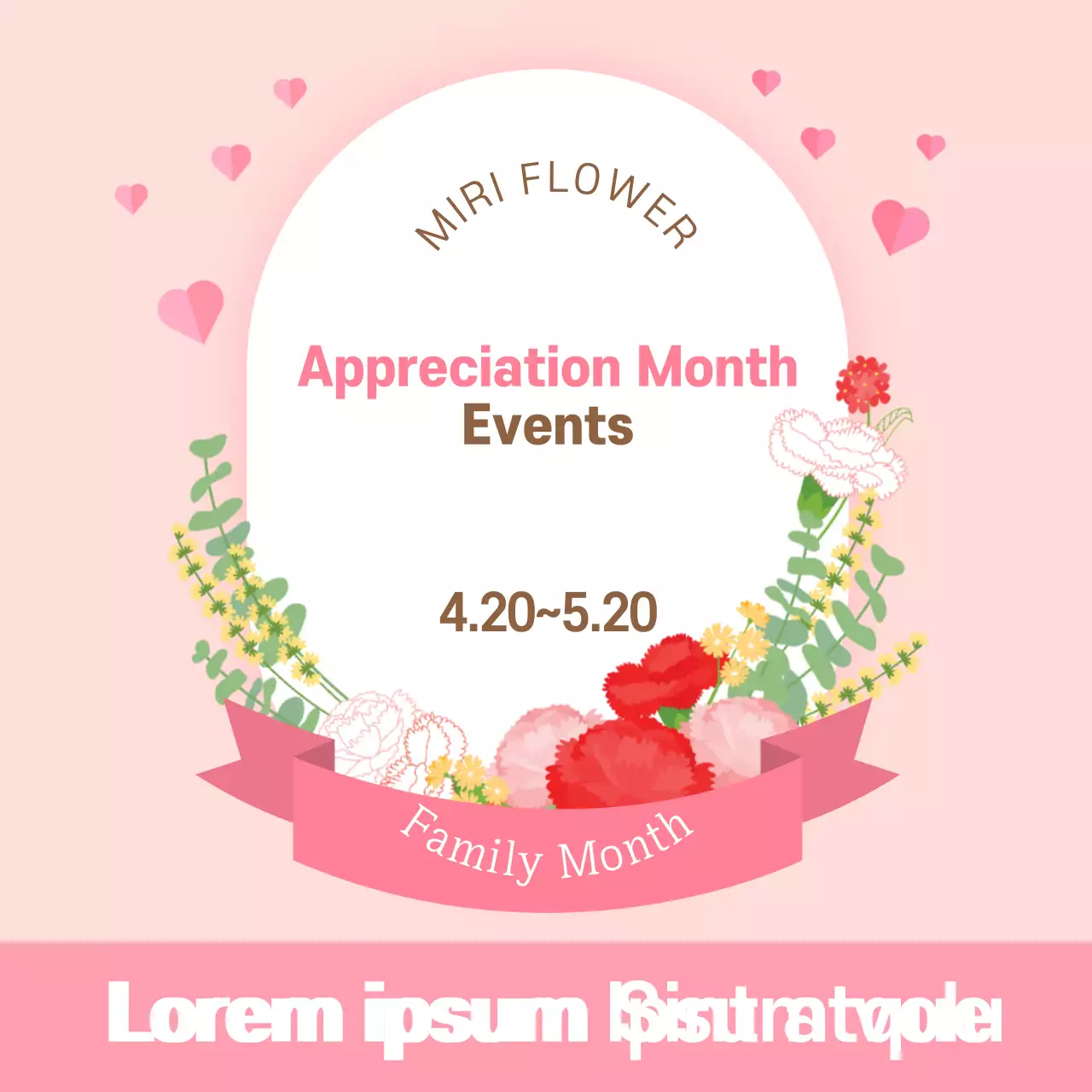 Pink Elegant Family Promotion Banner