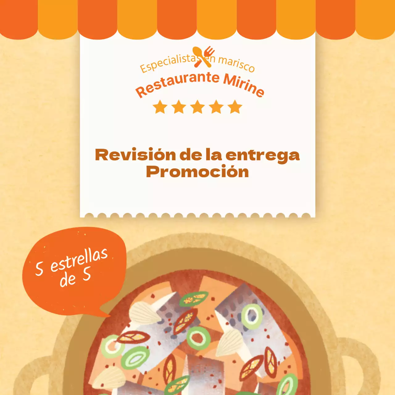 Evento de entrega de pedidos de caballa blanda naranja y marrón