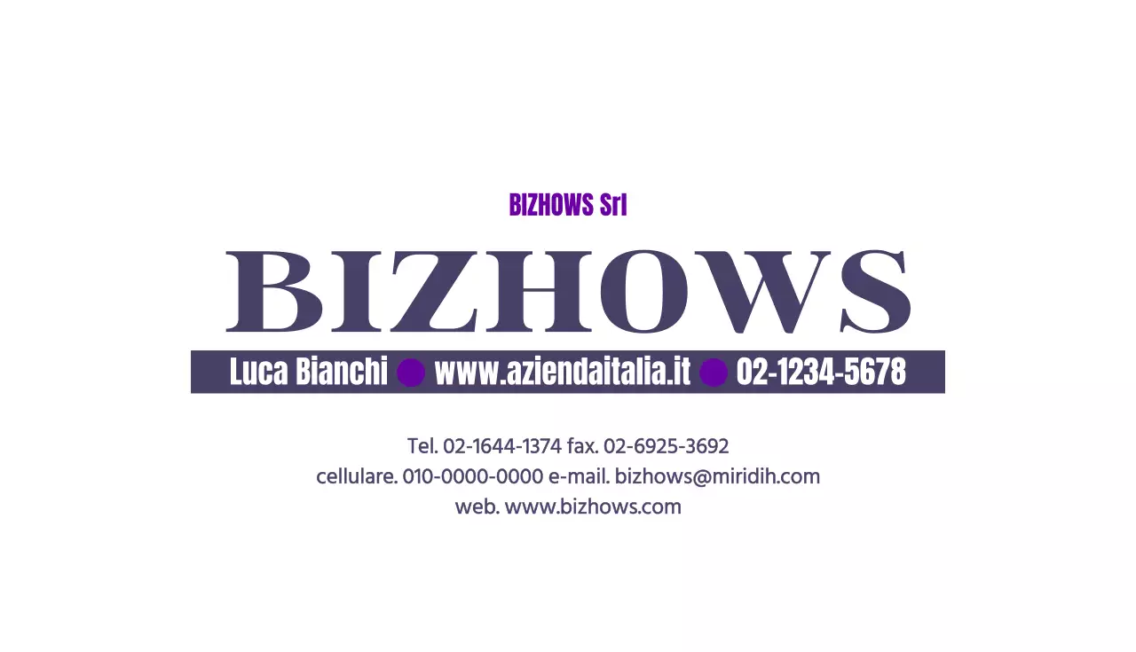 Biglietti da visita con logo semplice