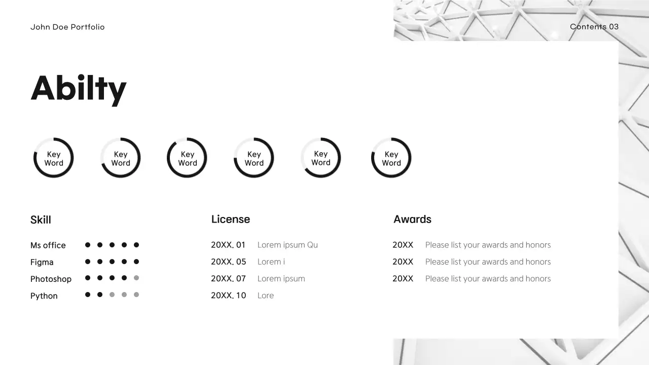 White Modern Portfolio Planner Presentation