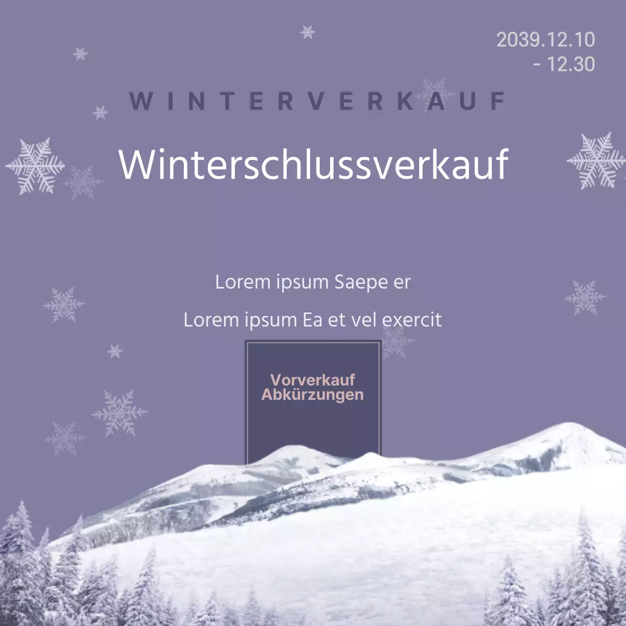 Winter-Sonderverkauf