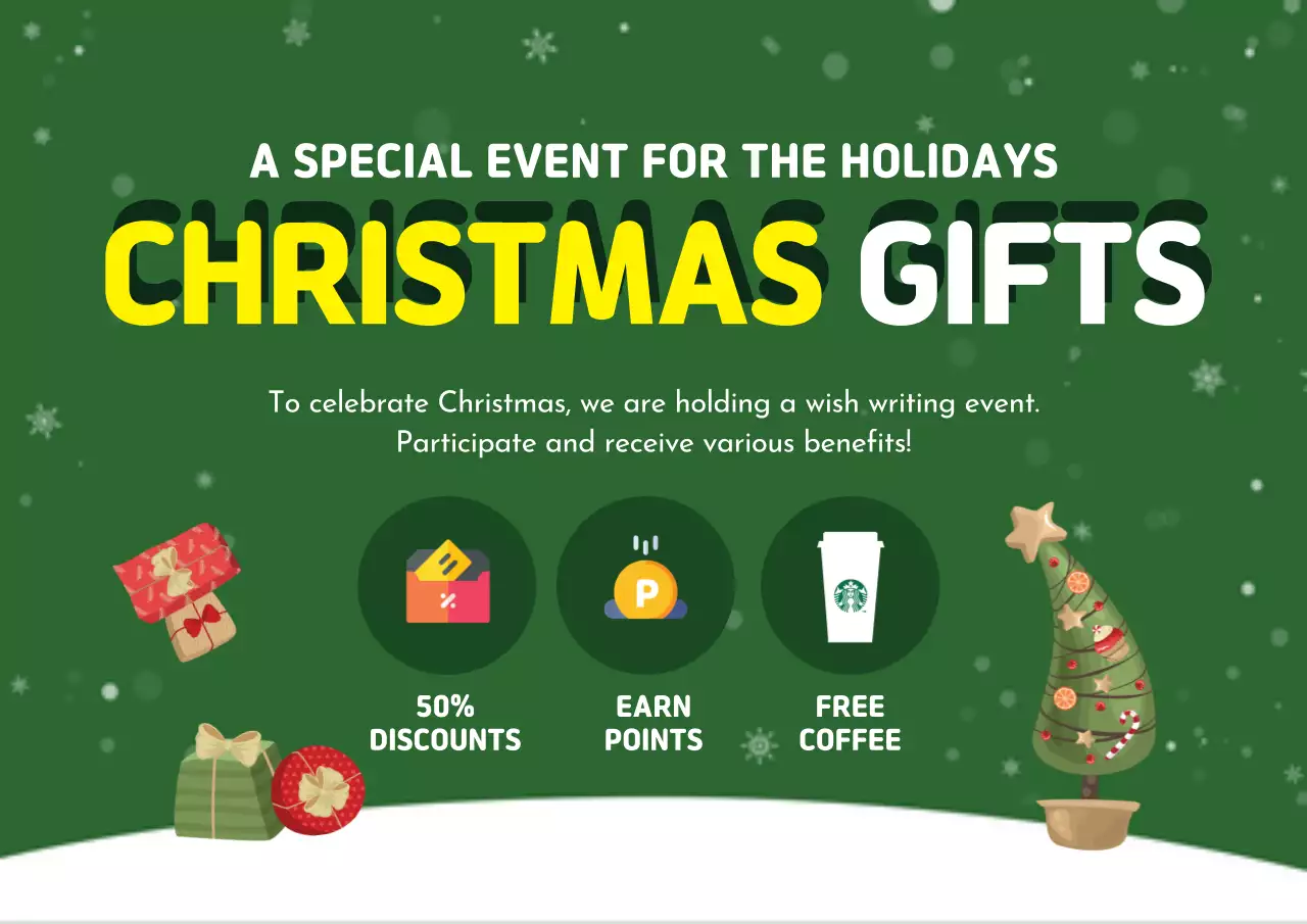 Green Festive Christmas Promotion Poster